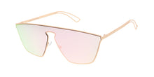 4632RV Unisex Futuristic Metal Shield w/ Color Mirror Lens