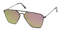 4636RV Unisex Metal Geometric Aviator w/ Color Mirror Lens