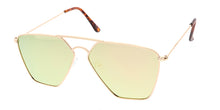 4636RV Unisex Metal Geometric Aviator w/ Color Mirror Lens