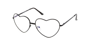 4643HRT/CLR Women's Metal Heart Frame Clear Lens