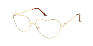 4643HRT/CLR Women's Metal Heart Frame Clear Lens