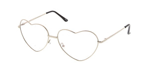 4643HRT/CLR Women's Metal Heart Frame Clear Lens