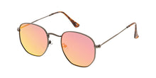 4672REV Unisex Classic Metal Rounded Square Small Frame w/ Spectrum Color Mirror Lens