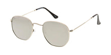 4672REV Unisex Classic Metal Rounded Square Small Frame w/ Spectrum Color Mirror Lens