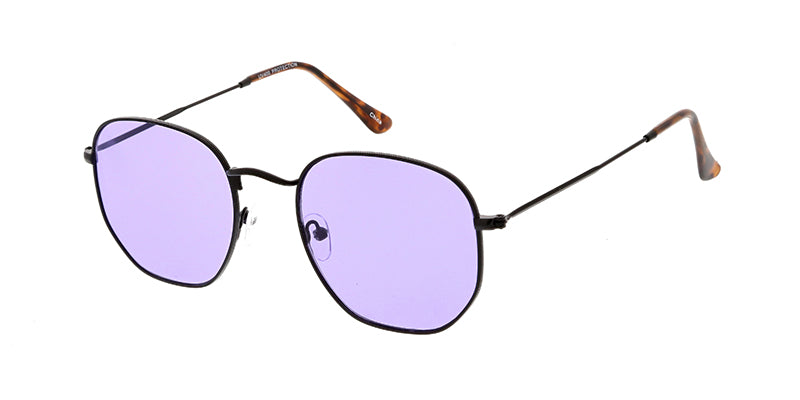 4676COL Unisex Classic Metal Rounded Square Medium Frame w/ Color Lens