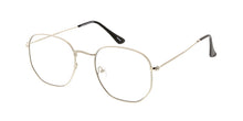 4677CLR Unisex Classic Metal Rounded Square Medium Frame w/ Clear Lens