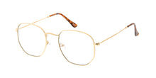 4677CLR Unisex Classic Metal Rounded Square Medium Frame w/ Clear Lens