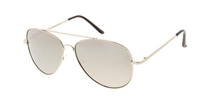 4685MIR/MH Unisex Metal Large Silver Aviator w/ Silver Mirror Lens (Single Color)
