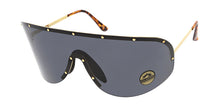 4686 Women's Oversized Metal Studded Rimless Shield