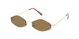 4758 Unisex Metal Small Rimless Diamond Frame