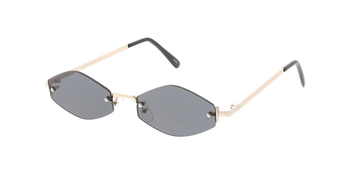 4758 Unisex Metal Small Rimless Diamond Frame