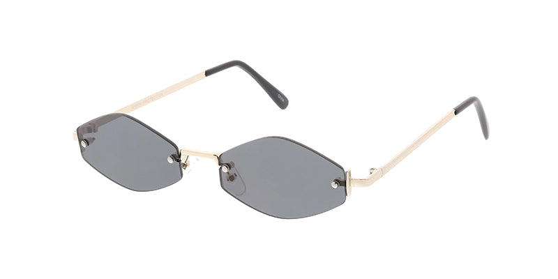 4758 Unisex Metal Small Rimless Diamond Frame