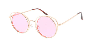 4763COL Women's Metal Medium Double Wire Round Frame w/ Color Lens