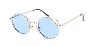 4763COL Women's Metal Medium Double Wire Round Frame w/ Color Lens