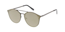 4765RV Unisex Metal Medium Rimless Round Hipster Frame w/ Color Mirror Lens
