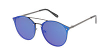 4765RV Unisex Metal Medium Rimless Round Hipster Frame w/ Color Mirror Lens