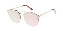 4765RV Unisex Metal Medium Rimless Round Hipster Frame w/ Color Mirror Lens