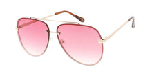 4768 Unisex Metal Large Rimless Aviator
