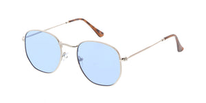 4795COL Unisex Classic Metal Rounded Square Small Hipster Frame w/ Color Lens