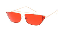 4832COL Women's Metal Small Rectangular Cat Eye Frame w/ Color Lens