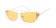 4832COL Women's Metal Small Rectangular Cat Eye Frame w/ Color Lens