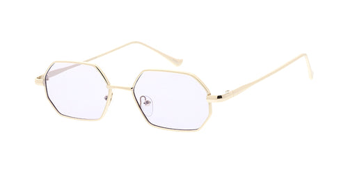4844COL Unisex Metal Small Geometric Vintage Inspired Frame w/ Color Lens