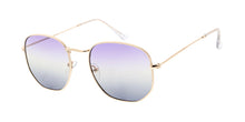 4883COL Unisex Metal Medium Classic Rounded Square Frame w/ Two Tone Lens