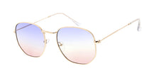 4883COL Unisex Metal Medium Classic Rounded Square Frame w/ Two Tone Lens