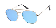 4885REV Unisex Metal Medium Rounded Square Classic Hipster Frame w/ Spectrum Color Mirror Lens
