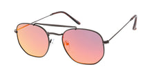 4885REV Unisex Metal Medium Rounded Square Classic Hipster Frame w/ Spectrum Color Mirror Lens