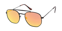 4885REV Unisex Metal Medium Rounded Square Classic Hipster Frame w/ Spectrum Color Mirror Lens