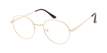 4890BLF/CLR Unisex Metal Medium Classic Round Hipster Blue Light Filtering Computer Glasses