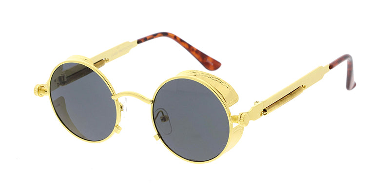 4899 Unisex Metal Small Vintage Inspired Steampunk Round Frame