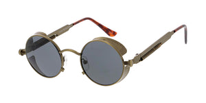 4899 Unisex Metal Small Vintage Inspired Steampunk Round Frame