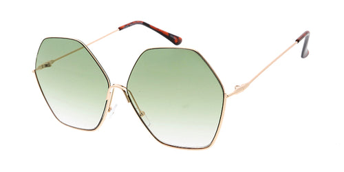 4906 Women's Metal Large Hexagonal Vintage Inspired Frame