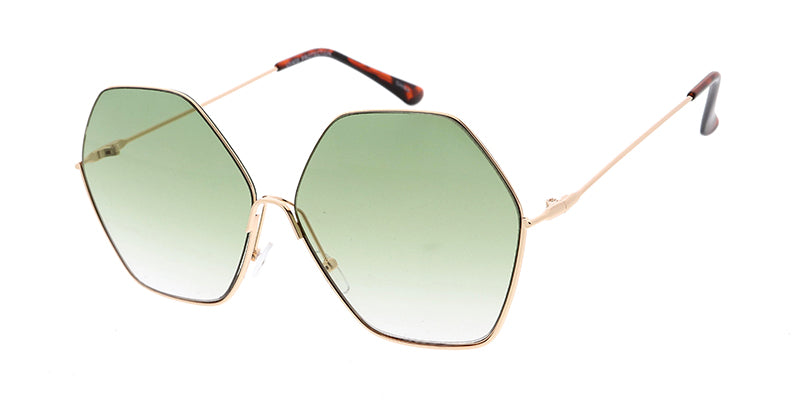 4906 Women's Metal Large Hexagonal Vintage Inspired Frame