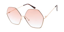 4906 Women's Metal Large Hexagonal Vintage Inspired Frame