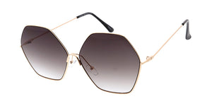 4906 Women's Metal Large Hexagonal Vintage Inspired Frame