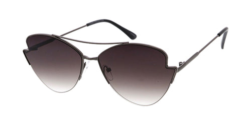 4939 Women's Metal Large Double Bridge Cat Eye Frame