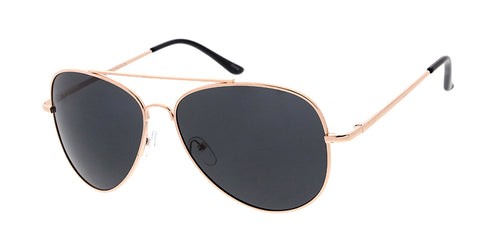 4941MH Unisex Metal Large Aviator Assorted Color Frame w/ Dark Smoke Lens