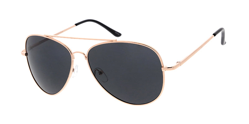 4941MH Unisex Metal Large Aviator Assorted Color Frame w/ Dark Smoke Lens