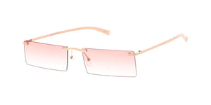 4947 Unisex Metal Small Rimless Rectangular Vintage Inspired Frame