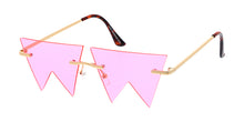 4959 Unisex Metal Small Zig Zag Rimless Novelty Frame