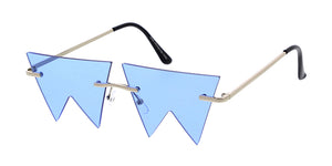 4959 Unisex Metal Small Zig Zag Rimless Novelty Frame