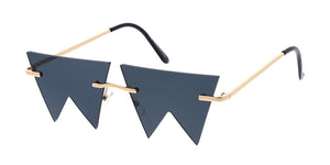 4959 Unisex Metal Small Zig Zag Rimless Novelty Frame