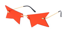 4976 Unisex Metal Medium Rimless Semi Star Novelty Lens