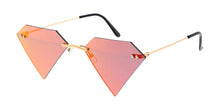 4979RV Unisex Metal Medium Rimless Diamond Novelty Frame w/ Color Mirror Lens