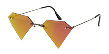 4979RV Unisex Metal Medium Rimless Diamond Novelty Frame w/ Color Mirror Lens