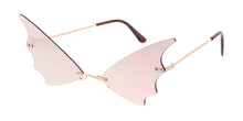 5002RV Unisex Metal Small Batwing Lens Novelty Frame w/ Color Mirror Lens