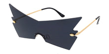 5011 Unisex Metal Large Angled Rimless Novelty Frame